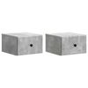 vidaXL Fali &eacute;jjeli szekr&eacute;ny 2 pcs Betonsz&uuml;rke 34,5 x 33 x 20 cm