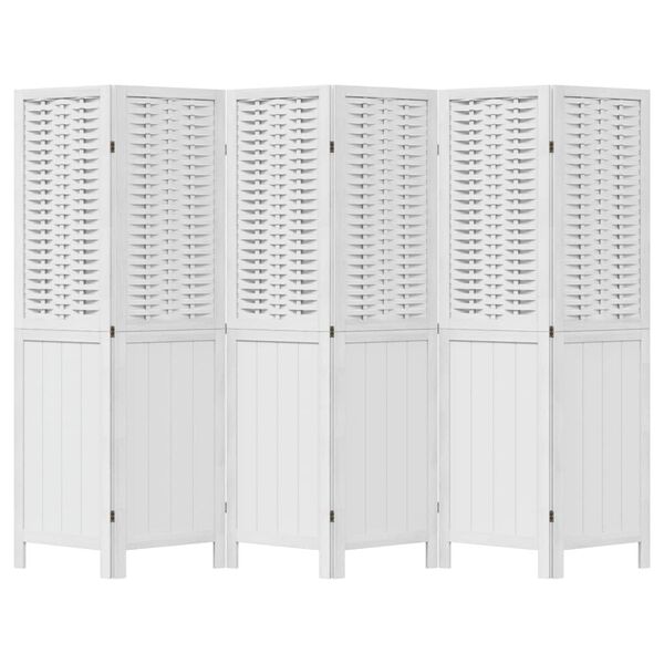 vidaXL 6 paneles feh&eacute;r t&ouml;m&ouml;r cs&aacute;sz&aacute;rfa t&eacute;relv&aacute;laszt&oacute;