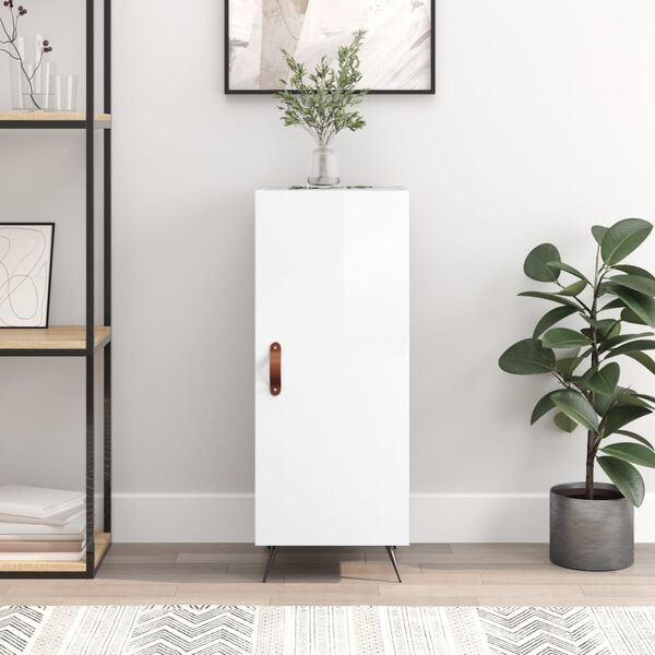 vidaXL magasf&eacute;nyű feh&eacute;r szerelt fa t&aacute;lal&oacute;szekr&eacute;ny 34,5 x 34 x 90 cm