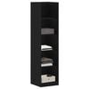 vidaXL Ruh&aacute;sszekr&eacute;ny polcokkal Fekete t&ouml;lgy 50 x 50 x 200 cm Faanyag