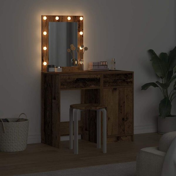 vidaXL &Ouml;lt&ouml;zk&ouml;dőasztal fi&oacute;kkal 2 pcs Barna 50 x 41 x 135 cm Faanyag