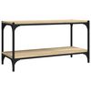 vidaXL sonoma t&ouml;lgy sz&iacute;nű szerelt fa &eacute;s ac&eacute;l TV-szekr&eacute;ny 80x33x41 cm