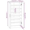 vidaXL fekete szerelt fa cipősszekrény 55 x 35 x 108 cm