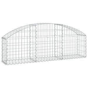 vidaXL &iacute;ves horganyzott vas gabion kos&aacute;r 150x30x40/60 cm