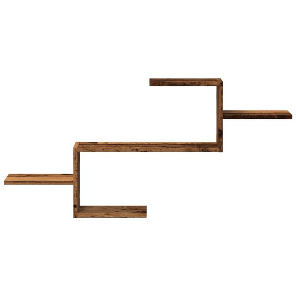 vidaXL antik fa színű szerelt fa fali polc 104 x 15 x 49 cm