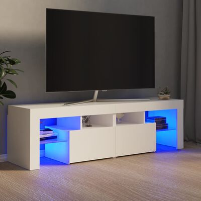 vidaXL fehér TV-szekrény LED-lámpákkal 140 x 36,5 x 40 cm