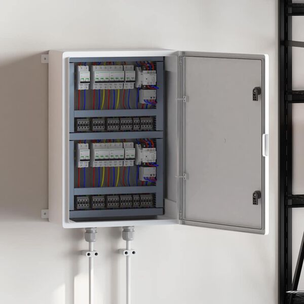 vidaXL Vez&eacute;rlőszekr&eacute;ny Sz&uuml;rke 47 x 20 x 60 cm ABS Műanyag