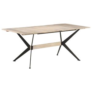 vidaXL t&ouml;m&ouml;r mang&oacute;fa &eacute;tkezőasztal 180 x 90 x 76 cm