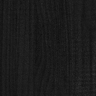 vidaXL fekete tömör fenyőfa dohányzóasztal 75 x 50 x 33,5 cm
