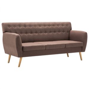 vidaXL 3 szem&eacute;lyes barna sz&ouml;vet kanap&eacute; 172 x 70 x 82 cm