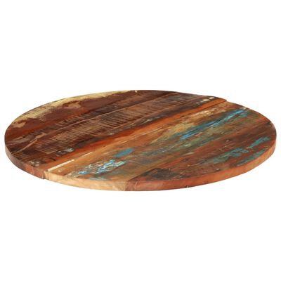 vidaXL tömör újrahasznosított fa asztallap Ø70 x (2,5-2,7) cm