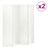 vidaXL 2 db feh&eacute;r ac&eacute;l 4-paneles t&eacute;relv&aacute;laszt&oacute; 160 x 180 cm