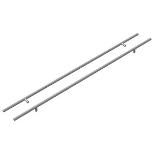 vidaXL Szekr&eacute;ny Foganty&uacute; 2 db Ez&uuml;st 800 mm Rozsdamentes ac&eacute;l
