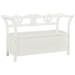 vidaXL feh&eacute;r t&ouml;m&ouml;r fenyőfa pad 107 x 45 x 75,5 cm