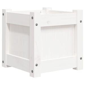 vidaXL feh&eacute;r t&ouml;m&ouml;r fenyőfa kerti vir&aacute;gtart&oacute; 31 x 31 x 31 cm
