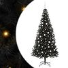 vidaXL Kar&aacute;csonyfa Fekete 210 cm PVC