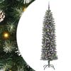 vidaXL Mű Karcs&uacute; Kar&aacute;csonyi Fa Z&ouml;ld &eacute;s Feh&eacute;r 210 cm