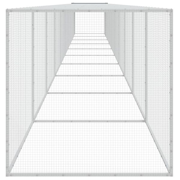 vidaXL antracitsz&uuml;rke horganyzott ac&eacute;l ty&uacute;kketrec tetővel 1003x98x90cm