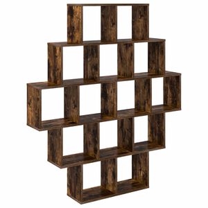 vidaXL Falpolc F&uuml;st&ouml;s T&ouml;lgy 120 x 20 x 136 cm Szerelt Fa
