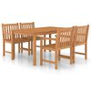 vidaXL 5 r&eacute;szes t&ouml;m&ouml;r t&iacute;kfa kerti &eacute;tkezőgarnit&uacute;ra 150 x 90 cm