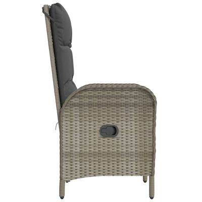 vidaXL 2 db szürke polyrattan kültéri szék