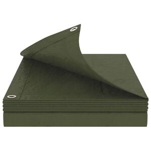vidaXL Ponyva f&eacute;mf&uuml;lekkel Z&ouml;ld 4 x 4 m 90 gsm PE