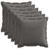 vidaXL P&aacute;rna huzat 6 db HOUTEN S&ouml;t&eacute;tsz&uuml;rke 45 x 45 cm cord