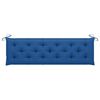vidaXL tömör tíkfa kerti pad kék párnával 175 cm