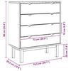vidaXL OTTA tömör fenyőfa fiókos szekrény 76,5 x 39,5 x 90 cm