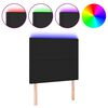 vidaXL fekete műbőr LED-es fejt&aacute;mla 100x5x118/128 cm