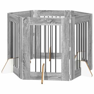 vidaXL Kutyaker&iacute;t&eacute;s &aacute;llv&aacute;nyokkal 6 pcs Sz&uuml;rke Sonoma 60 x 80 cm