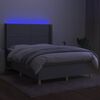 vidaXL vil&aacute;gossz&uuml;rke sz&ouml;vet rug&oacute;s &eacute;s LED-es &aacute;gy matraccal 140x190 cm
