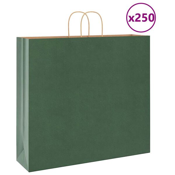 vidaXL 250 db z&ouml;ld pap&iacute;rzacsk&oacute;k foganty&uacute;kkal 54x15x49 cm