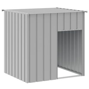 vidaXL vil&aacute;gossz&uuml;rke horganyzott ac&eacute;l kutyah&aacute;z tetővel 110 x 103 x 109 cm