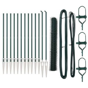 vidaXL Hatsz&ouml;gletű ker&iacute;t&eacute;s oszlopokkal 25 x 1,4 m PVC-bevonatos ac&eacute;l