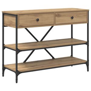 vidaXL Konzolasztal Barna 100 x 34,5 x 75 cm fasz&iacute;nű