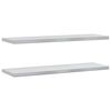 vidaXL 2 db ez&uuml;stsz&iacute;nű rozsdamentes ac&eacute;l fali polc 100 x 30 cm