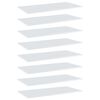 vidaXL 8 db magasf&eacute;nyű feh&eacute;r forg&aacute;cslap k&ouml;nyvespolc lap 80x30x1,5 cm