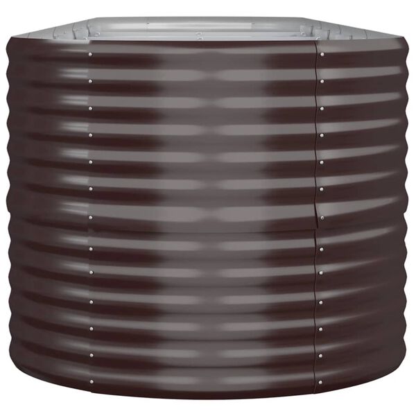 vidaXL barna horganyzott acél kerti magaságyás 368x80x68 cm