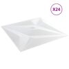 vidaXL Fali panelek Csillag 24 pcs Feh&eacute;r Csillag 50 x 50 cm XPS Hab