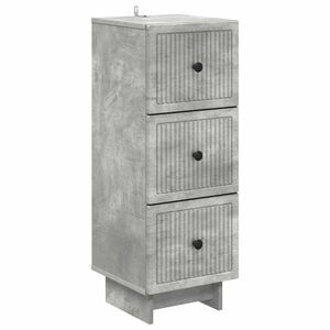 vidaXL Fi&oacute;kos szekr&eacute;ny Betonsz&uuml;rke 33 x 34,5 x 90 cm Szerelt Fa