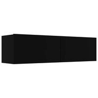 vidaXL fekete forgácslap TV-szekrény 120 x 30 x 30 cm