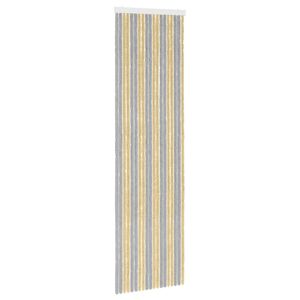 vidaXL Rovar F&uuml;gg&ouml;ny Chenille Sz&uuml;rke &eacute;s B&eacute;zs 56 x 200 cm 100% PP