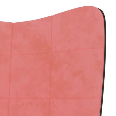 vidaXL rózsaszín bársony és PVC pihenőszék