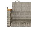 vidaXL szürke polyrattan hintapad 63 x 62 x 40 cm