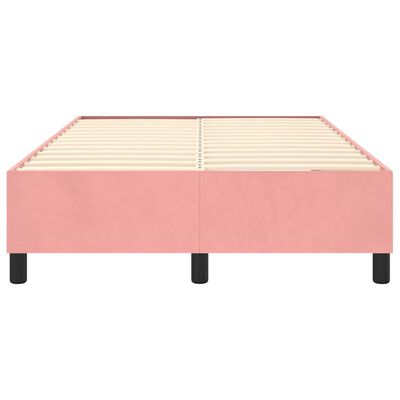 vidaXL rózsaszín bársony ágykeret 120 x 200 cm