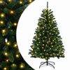 vidaXL Műanyag Hajtogat&oacute;s Kar&aacute;csonyfa 150 cm 150 LED Meleg feh&eacute;r ac&eacute;l