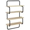 vidaXL 4-Tier Fali Polc Sonoma T&ouml;lgy 40 x 24,5 x 104 cm Szerelt Fa