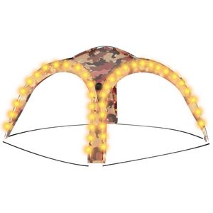 vidaXL terepsz&iacute;nű rendezv&eacute;nys&aacute;tor LED-del/4 oldalfallal 3,6x3,6x2,3 m