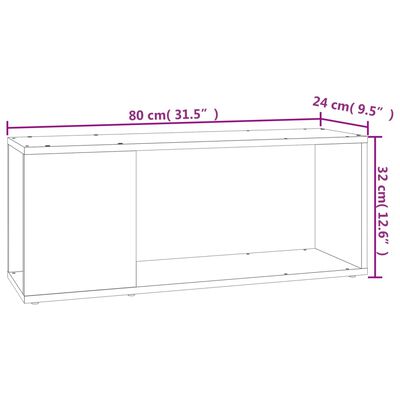 vidaXL fehér-sonoma színű forgácslap TV-szekrény 80 x 24 x 32 cm